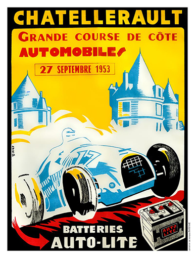 Grande course de côte, automobiles
