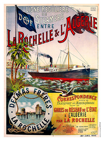 Lignes de Steamers entre la France et l'Algérie